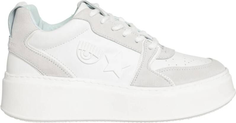 Chiara Ferragni Collection Logo Sneakers met Verhoogde Zool White Dames