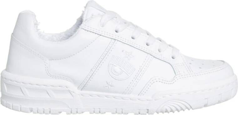 Chiara Ferragni Collection Witte Veterschoenen met CF Eyelike Logo