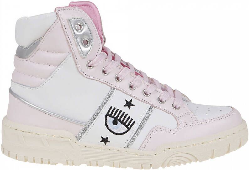 Chiara Ferragni Collection Witte lage sneakers lichtroze