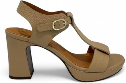 Chie Mihara Beige Hoge Hak Sandalen Elegant Comfort