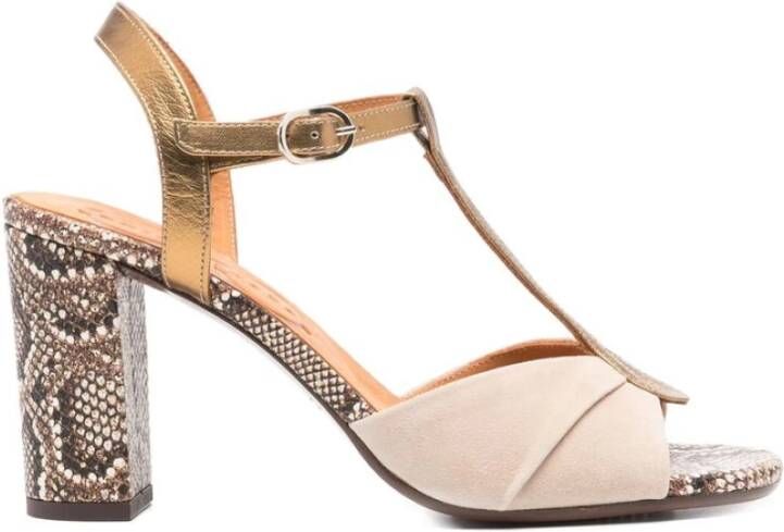 Chie Mihara Beige T-Bar Hoge Hakken Schoenen Beige Dames