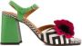Chie Mihara Bloemenleren sandalen Green Dames - Thumbnail 1