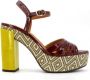 Chie Mihara Bruine & Gele Lakleren Sandalen - Thumbnail 1