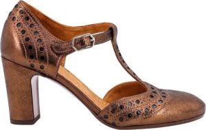 Chie Mihara Bruine Leren Geperforeerde Pumps Aw23 Bruin Dames