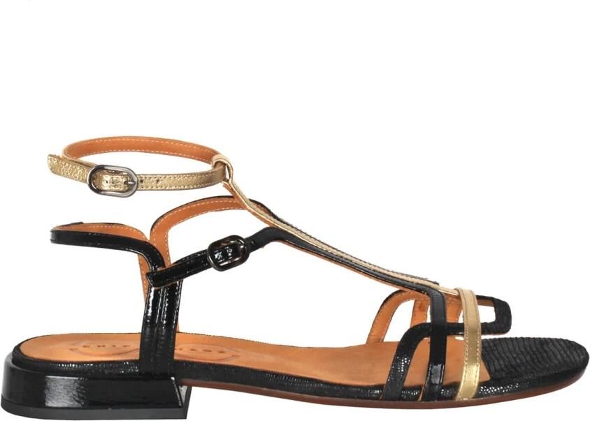 Chie Mihara Leren platte sandaal met enkelband Black Dames - Foto 2