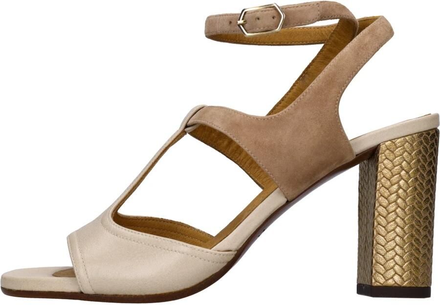 Chie Mihara Sandalen met hoge hak van leer en suède