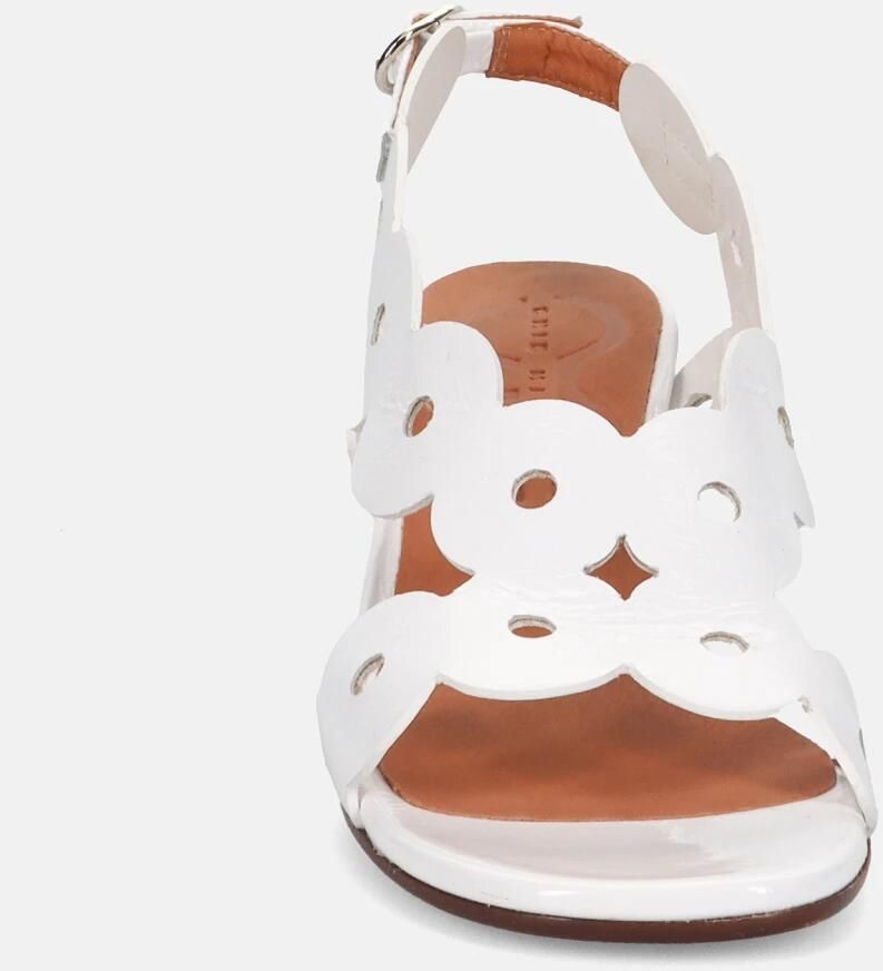 Chie Mihara Witte Leren Sandalen met Hak