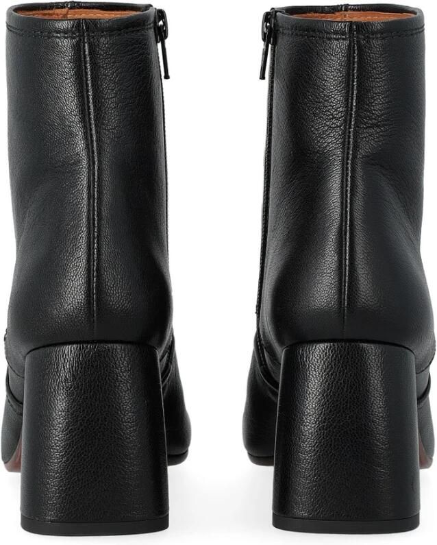 Chie Mihara Zwarte leren enkellaars met rits