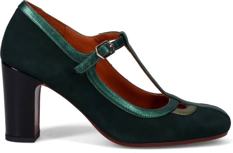 Chie Mihara Elegante Retro Groene Hakken Groen Dames