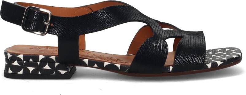 Chie Mihara Gedrukte Suède Sandalen Black Dames