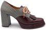 Chie Mihara Geometrisch Print Veterschoen Zwart Dames - Thumbnail 1