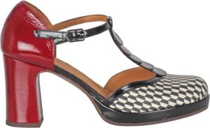 Chie Mihara Geometrische Bicolor Leren Hakken Bruin Dames