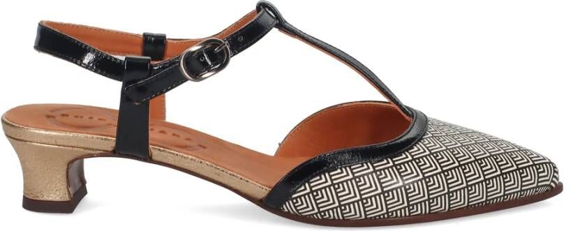 Chie Mihara Geometrische Leren Hakken met Print