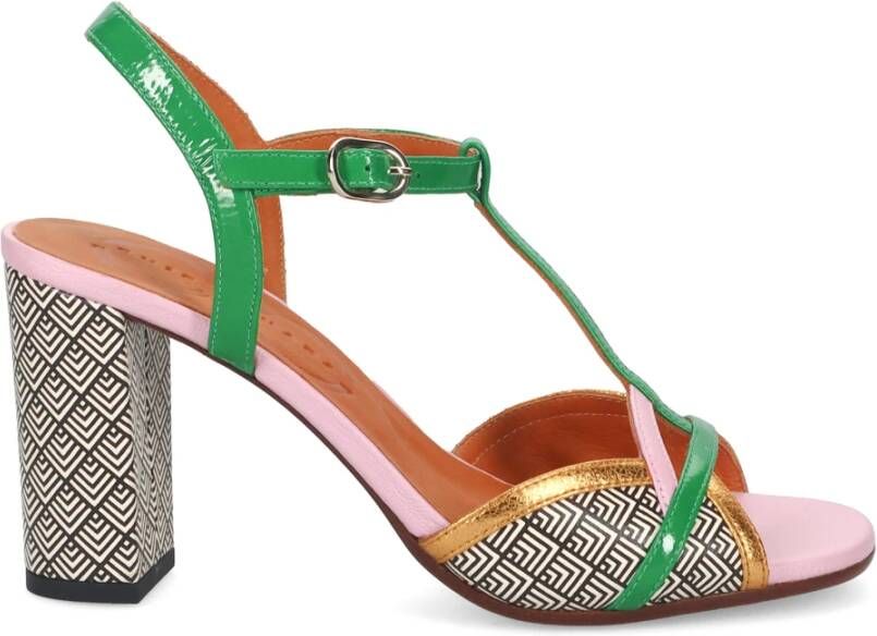 Chie Mihara Geometrische Leren Sandalen met Hak