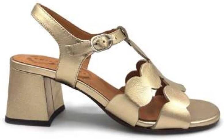 Chie Mihara Gouden leren sandalen