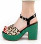 Chie Mihara Groene Hoge Hak Sandalen Groen Dames - Thumbnail 1