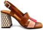 Chie Mihara Leren Sandalen met Poeder en Rode Detail Brown Dames - Thumbnail 1