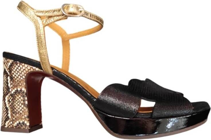 Chie Mihara Metallic Leren Sandalen Slangenprint