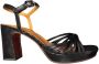 Chie Mihara Metallic Zwarte Leren Sandalen - Thumbnail 1