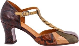Chie Mihara Multicolor Leren Sandalen met Verstelbare Enkelband Bruin Dames