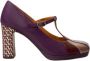 Chie Mihara Multicolor Leren T-Strap Sandaal Purple Dames - Thumbnail 1