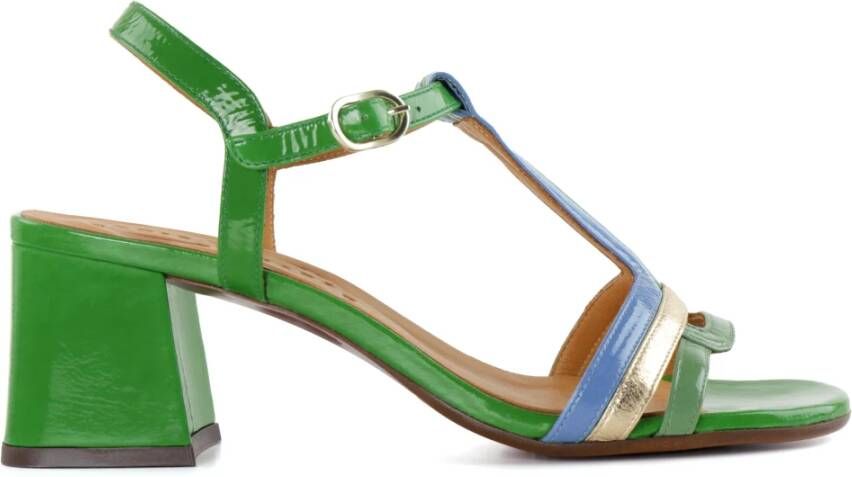 Chie Mihara Retrostijl groene leren sandalen