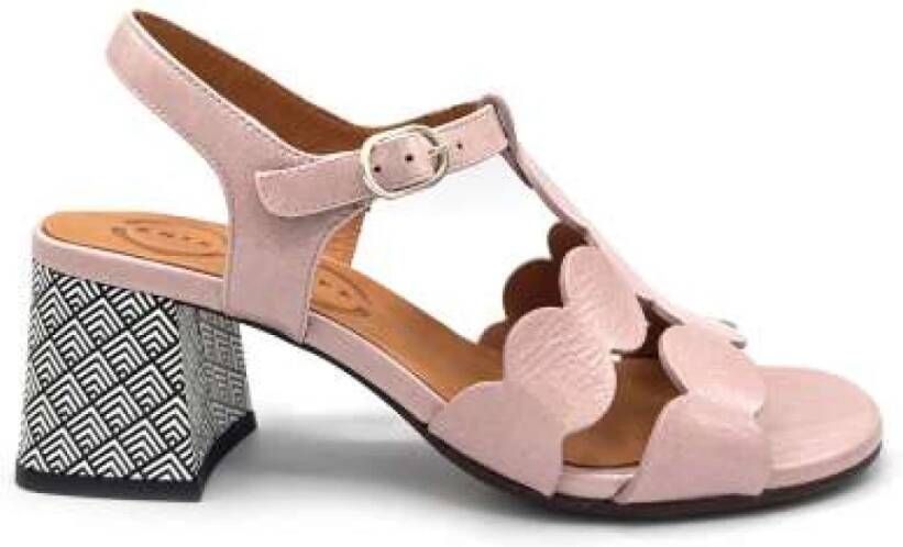 Chie Mihara Roze leren sandaal met gespsluiting