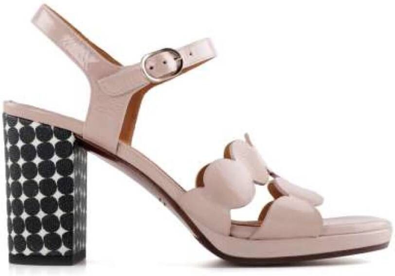 Chie Mihara Roze leren sandalen met gesp