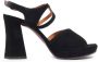 Chie Mihara Suède Sandaal Model Cosa Zwart - Thumbnail 1