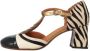 Chie Mihara Zwarte en witte leren hoge hak schoen - Thumbnail 1