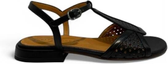 Chie Mihara Zwarte Lage Hak Sandalen