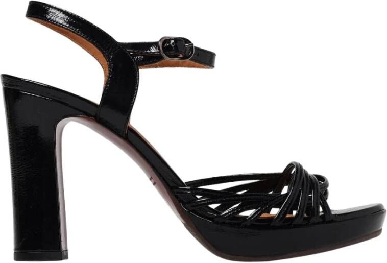 Chie Mihara Zwarte Lakleren Hakken Sandalen