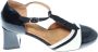 Chie Mihara Zwarte lakleren pumps met witte kalfsdetails - Thumbnail 1