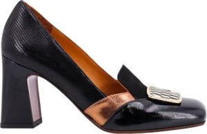 Chie Mihara Zwarte Leren Animalier Detail Pumps Zwart Dames