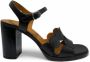 Chie Mihara Zwarte leren golfsandalen - Thumbnail 1