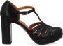 Chie Mihara Zwarte leren schoen met uitsnijding - Thumbnail 1