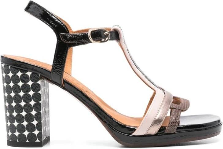 Chie Mihara Zwarte Sandalen met Hoge Hak en Gespsluiting
