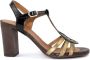 Chie Mihara Zwarte bronzen sandalen met hoge hak - Thumbnail 1