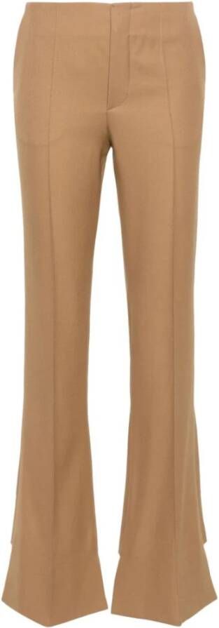 Chloé Beige Bootcut wollen broek