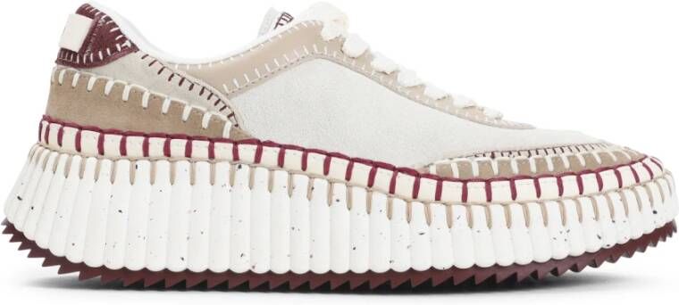 Chloé Beige & Purple Sneakers Aw25