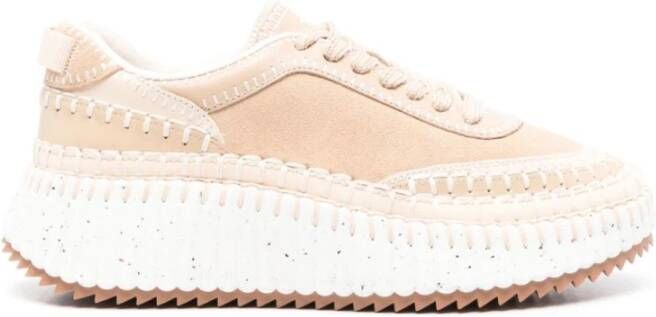 Chloé Beige Witte Zool Sneaker Beige Dames