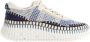 Chloé Blauwe Nama wedge sneakers met mesh Multicolor Dames - Thumbnail 1