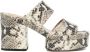 Chloé Bruine leren sandalen slangeffect bandjes - Thumbnail 1