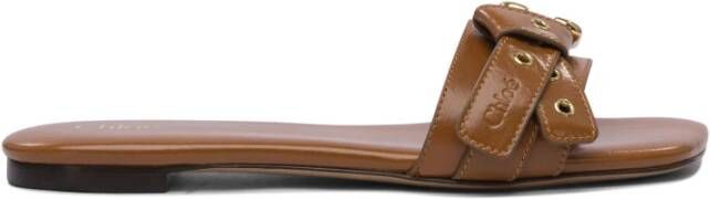 Chloé Stijlvolle leren sandalen met geknoopte bandjes Blue Dames - Foto 2