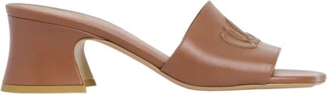 Chloé Bruine Platte Leren Schoenen