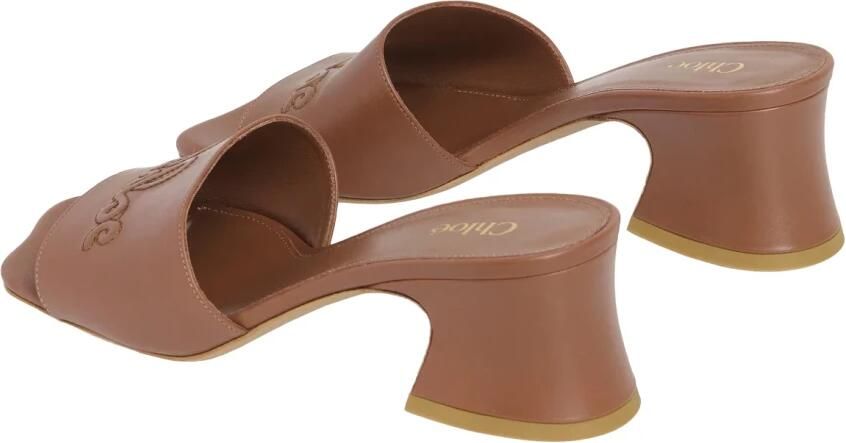 Chloé Bruine Platte Leren Schoenen