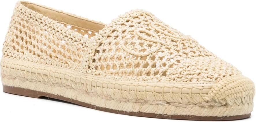 Chloé Bruine platte schoenen met rayon bovenkant