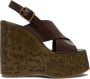 Chloé Bruine Sleehak Sandalen Elegante Stijl - Thumbnail 1