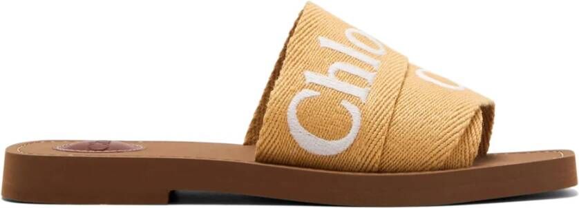 Chloé Bruine Woody Slides Sandalen Vrouwen