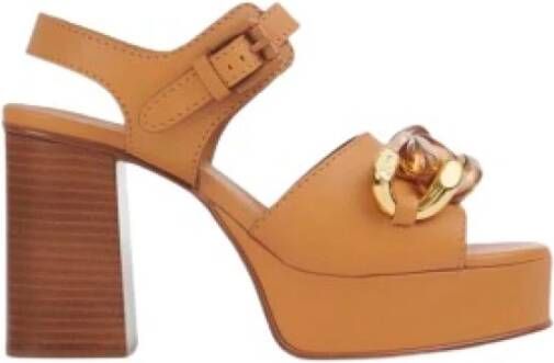 Chloé Coqueline Sandalen Luxe Mode Parijs Brown Dames